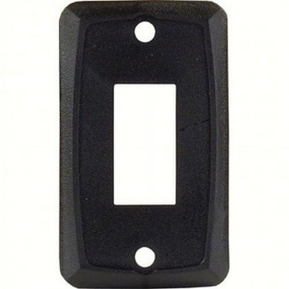 JR Products 12851-5 - Single Black Oblong Face Plate for Multi Purpose Switches (1.13" x 0.55")