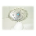 thumbnail image 3 of Native Solid Sterling Silver Turquoise American Brooch Pin Signed, 3 of 7