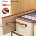 thumbnail image 3 of Caja de almacenamiento de ropa para dormitorio, plegable, separada, para organizar pantalones, armario doméstico, caja de almacenamiento de ropa de tela, 3 of 4