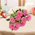 thumbnail image 6 of Mdesiwst 10 Head Artificial Carnation Flower with Stem Home Office Table Centerpiece Wedding Faux Flower Branch Floral Arrangement Decoration, 6 of 7