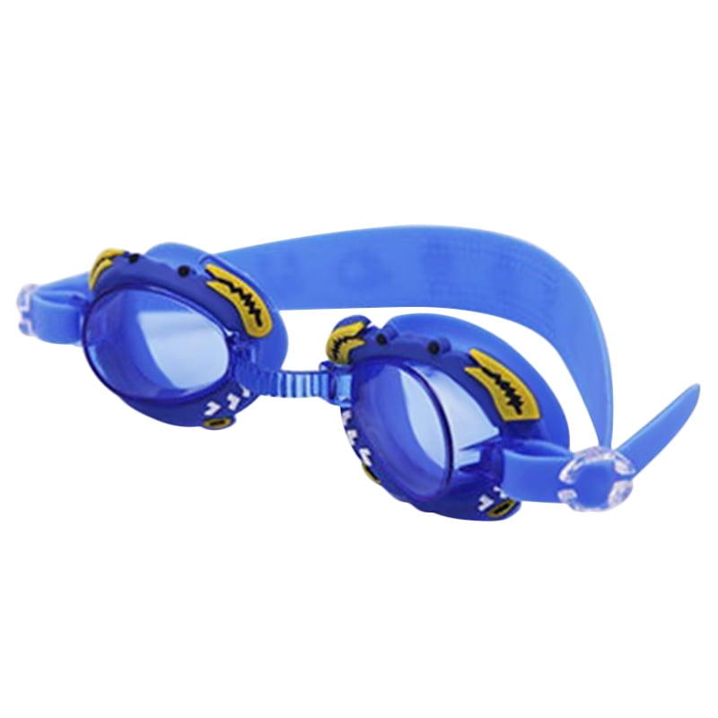 Children Crab Shape Swimming Coating Glasses Cartoon Swimming Spectacles Waterproof Anti-fog Anti-UV Goggles Style:blue by