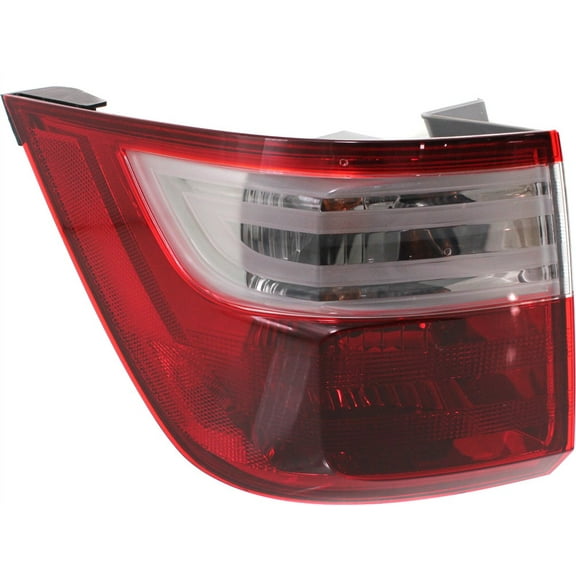 Tail Light Compatible With 2011-2013 Honda Odyssey Left Driver Side, Outer With bulb(s)
