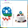 thumbnail image 2 of Tropical Cartoon Birthday Number Candle, Cartoon Flower Summer Blue and Red Candle Topper Fun & Colorful Cake Topper for Hawaiian Party Decorations Perfect for Kids‘ Birthday Cake (9), 2 of 7