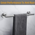 thumbnail image 6 of Brushed Nickel Bath Towel Bar Single Bars Towel Rack Rod Classic Wall Mounted SUS304 Stainless Steel Bathroom Towel Holder Toilet Kitchen Towel Shelf Single Layer,18 inches, 6 of 7