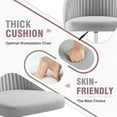 thumbnail image 6 of Homall Home Office Chair Adjustable Swivel Vanity Chairs Mid Back Rolling Task Chairs for Bedroom, Living Room or Study, Gray, 6 of 13