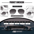 thumbnail image 3 of proSPORT Reading Sunglass Reader Tinted Aviator Gunmetal Men Women NOT BIFOCAL, 3 of 4