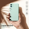 thumbnail image 4 of iPhone 11 Liquid Silicone Case, Slim 6.1" Soft Gel Rubber Cover - Mint Green, 4 of 12