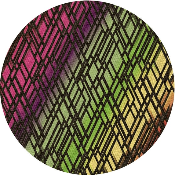 Ahgly Company Machine Washable Indoor Square Transitional Dark Scarlet Red Area Rugs, 3' Square