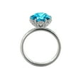 thumbnail image 3 of Aquamarine 2.50 ctw Ring with Diamonds 14K White Gold Flower Vintage Halo, 3 of 6