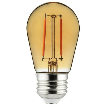 

SUNLITE 2W 120V S14 LED Amber E26 Medium screw base Light Bulb