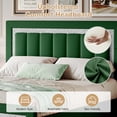 thumbnail image 4 of 4 EVER WINNER Queen Bed Frame with Headboard, Velvet Upholstered Platform Bed Frame Queen Size with Diamond Headboard & Footboard, Wooden Slats Support, No Box Spring Required, Easy Assembly, Green, 4 of 7