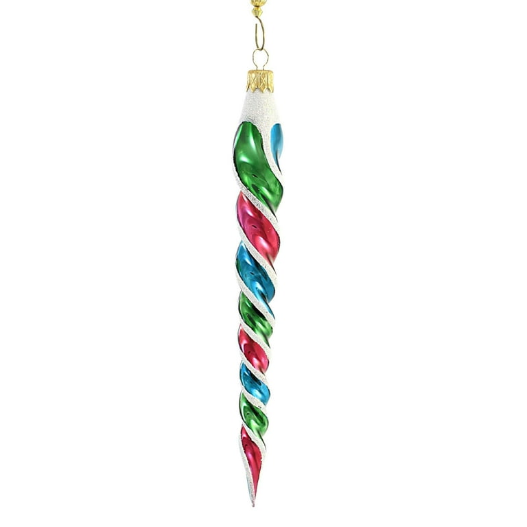 Sbk Gifts Holiday Vintage Brite Twisted Icicle Ornament Teal Green