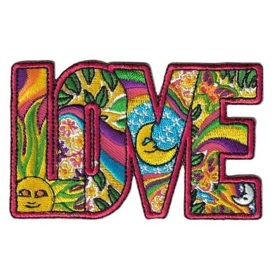 Dan Morris Love Patch - Embroidery Iron-on Backing Sew-on Patch - Size - 3.5" x 2.25"
