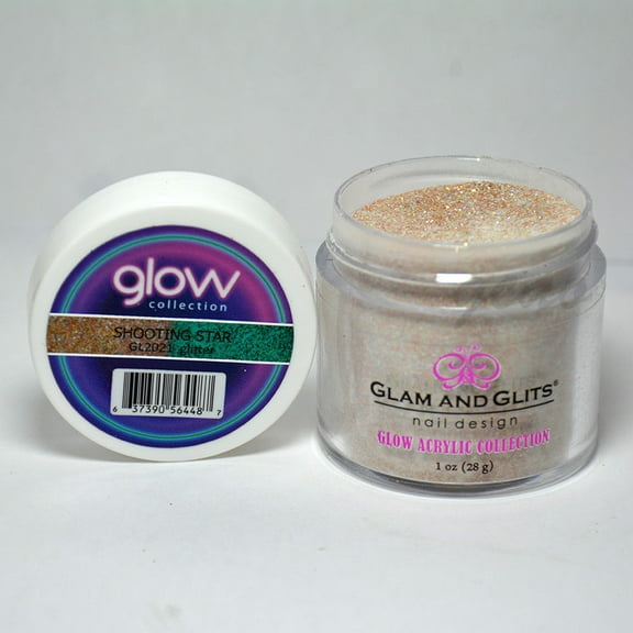 Glam and Glits GLOW ACRYLIC Glow in the Dark Nail Powder 2021 - SHOOTING STARS