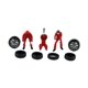 thumbnail image 2 of Figuras de pintadas a mano a escala 1:64, modelo de mecánico de automóviles, objetos de colección, dioramas, accesorios para fotografía de rojo, 2 of 8