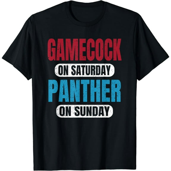 Gamecock On Saturday Panther On Sunday Sports Fans Vintage T-Shirt