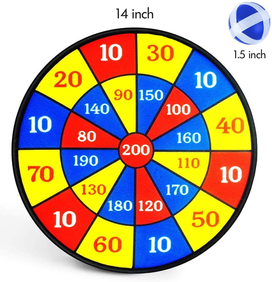 2-Sided Velcro Dart Board with Sticky Balls and Attachable Scoreboard -  Pick Your Plum