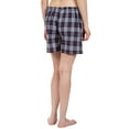 thumbnail image 3 of Leisureland Women's Navy Plaid Lounge Pajama Boxer Shorts, 3 of 3