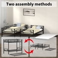 thumbnail image 5 of Kacho Metal Bunk Bed with Trundle, Twin over Twin over Twin Bunk Bed Convertible Into 3 Twin Size Bed, Heavy Duty Bunk Bed Frame with Full-Length Guardrails and Ladder, No Box Spring Needed, Black, 5 of 8