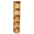 thumbnail image 5 of 5 Tier Rotating Bookshelf Floor Standing 360 Display Storage Display Bookcase Storage Rack,Wood Narrow Bookshelf Organizer for Bedroom,Living Room,Study Room, 5 of 7