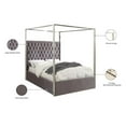thumbnail image 4 of Porter Grey Velvet Queen Bed-Color:Grey Velvet,Style:Contemporary, 4 of 5
