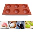 thumbnail image 2 of Molde de silicona semiesfera grande de 6 cavidades, 3 paquetes de moldes para hornear para hacer bombas de chocolate caliente, pasteles, gelatina, mousse de cúpula BANYUO  Electrónica, 2 of 5