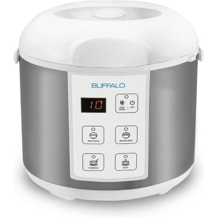 Classic Rice Cooker with Clad Stainless Steel Inner Pot - Electric Rice Cooker for White/Brown Rice, Grain - Easy-to-clean, Non-Toxic & Non-Stick, Auto Warmer (5 Cup)