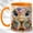 Orange, variant on Jeweled Turtle Coffee Mug, Fantasy Animal Mug, Ceramic 11 oz