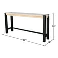 thumbnail image 2 of International Concepts Solid Wood Tall Accent Table with Iron Legs, 2 of 6