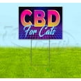 thumbnail image 1 of Cbd For Cats (18" x 24") Yard Sign, Includes Metal Step Stake, 1 of 6