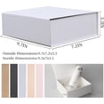 thumbnail image 2 of Pink Gift Box with Satin Ribbon Collapsible 11x7.8x3.5 Inches Gift Box with Magnetic Closure Matte Textured Finish Box for Wedding Gifts., 2 of 7