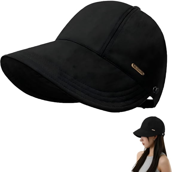 TELOLY Upf 50 Womens Sun Hat Uv Protection Hiking Fishing Hats Wide Brim Hat Adjustable Ponytail Packable Sun Cap Wide Brim Baseball Cap for Women