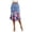 Light Blue, variant on Women Boho Floral Print Patchwork Denim Midi Skirt High Waist Raw Fray Hem Flared Vacation Casual Bottom 1PC S-XL