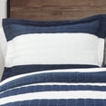 thumbnail image 5 of Lush Decor New Berlin Stripe Quilt Navy/White 3Pc Set King, 5 of 5