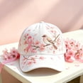 thumbnail image 2 of Breast Cancer Awareness Accessories Hats Pink Ribbon Hummingbird Angel Wings Print Breast Cancer Awareness Hats Casual Adjustable Baseball Cap, 2 of 3