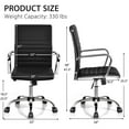 thumbnail image 2 of Gymax PU Leather Office Chair High Back Conference Task Chair w/Armrests Black, 2 of 10