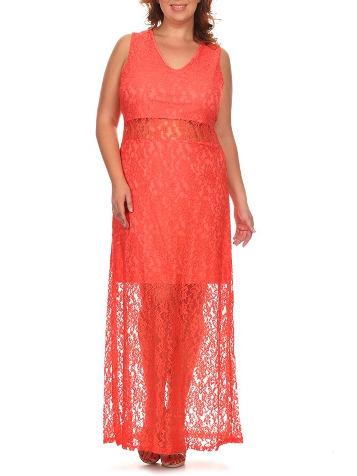 plus size lace maxi
