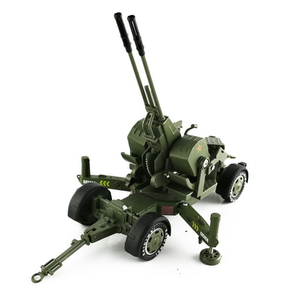 1/35 Scale China PLA Type 90 35mm Double Barrel Antiaircraft Gun Metal + Plastic Model Fighter Military Model Diecast Gun Model for Collection