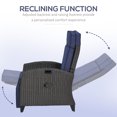 thumbnail image 4 of Outsunny Fauteuil Inclinable d'Extérieur avec Dossier et Coussin Réglables - Enfants, Bleu, 4 of 10
