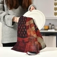 thumbnail image 2 of American Flag Grunge Tea Towels Set of 1 Washington Capitol Buliding Kitchen Dish Cloth with Hanging Loop, 18"x28"Lint-Free Absorbent Towel for Kitchen Drying Wiping and Cleaning, 2 of 6