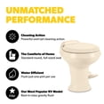 thumbnail image 3 of Dometic 310 Standard Toilet - Oblong Shape, Lightweight and Efficient Flush with Pressure-Enhanced PowerFlush and Slow Close Seat Cover - Perfect for Modern RVs, 3 of 5