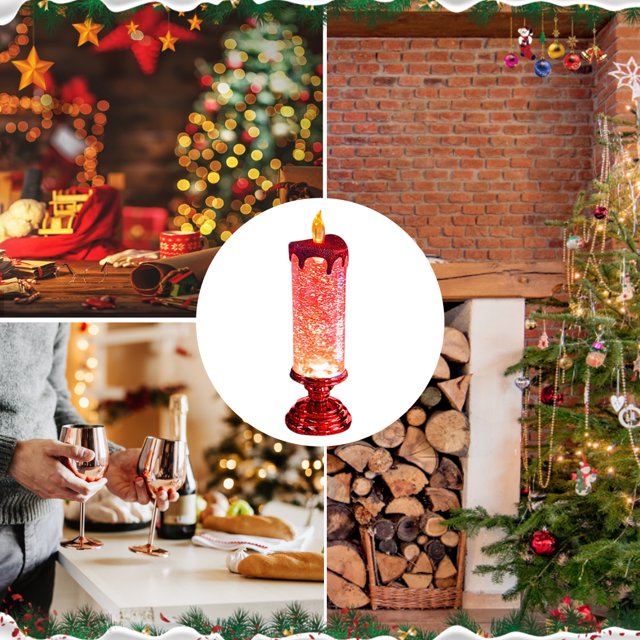Velas Lámparas Velas Lámparas Lámpara 2 uds velas artesanales luz nocturna sin llama LED luces de velas de Navidad para boda de Navidad
