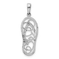 thumbnail image 4 of Finest Gold Sterling Silver Polished Enameled Love Flip-flop Pendant, 4 of 4