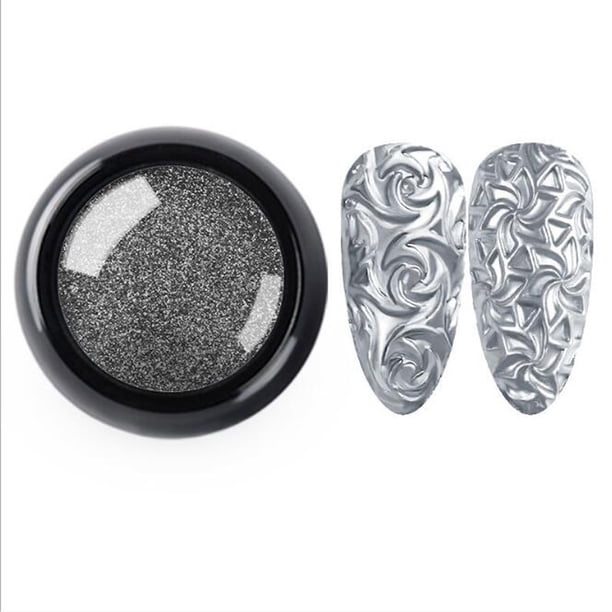 Polvo de uñas con brillo efecto espejo, relieve y polvo especial para uñas