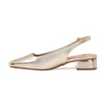 thumbnail image 3 of Ninety Union EMPRESS Low Metal Frame Heel Slingbacks, Gold, 10, 3 of 5