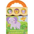 thumbnail image 1 of HAPPY LITTLE ELEPHANT : SOUND BOOK WOOD MODULE WITH HANDLE COTTAGE DOOR PRESS ROBIN ROSE, 1 of 1