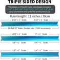 thumbnail image 4 of Architectural Scale Ruler, 12" Aluminum Architect Scale, Triangular Scale, Scale Ruler, Triangle Ruler, Drafting Ruler, Architect Ruler, Metal Scale Ruler, Architecture Ruler(2 Pack), 4 of 6