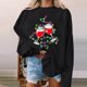thumbnail image 3 of Gibobby Sudadera de Navidad para mujer Tops para mujer, de tamaño, sudadera de manga larga, suéter con capucha, blusa de otoño para chicas adolescentes(Negro,G), 3 of 5
