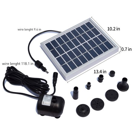 Small Type Landscape Pool Garden Fountains 9v 2w Solar Power