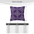 thumbnail image 4 of ZICANCN Damask Style Blue Flower Decorative Throw Pillow Covers, Bed Couch Sofa Decorative Knit Pillow Covers for Living Room Farmhouse 22"x22", 4 of 8